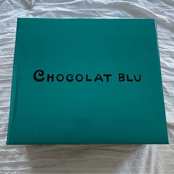 Chocolat Blu Leather Boston Block Heel Silver Cream Snake Booties Size 40 NIB - Picture 5 of 10